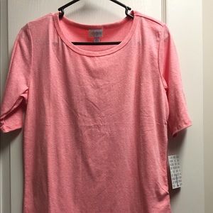 LulaRoe large heathered pink Gigi